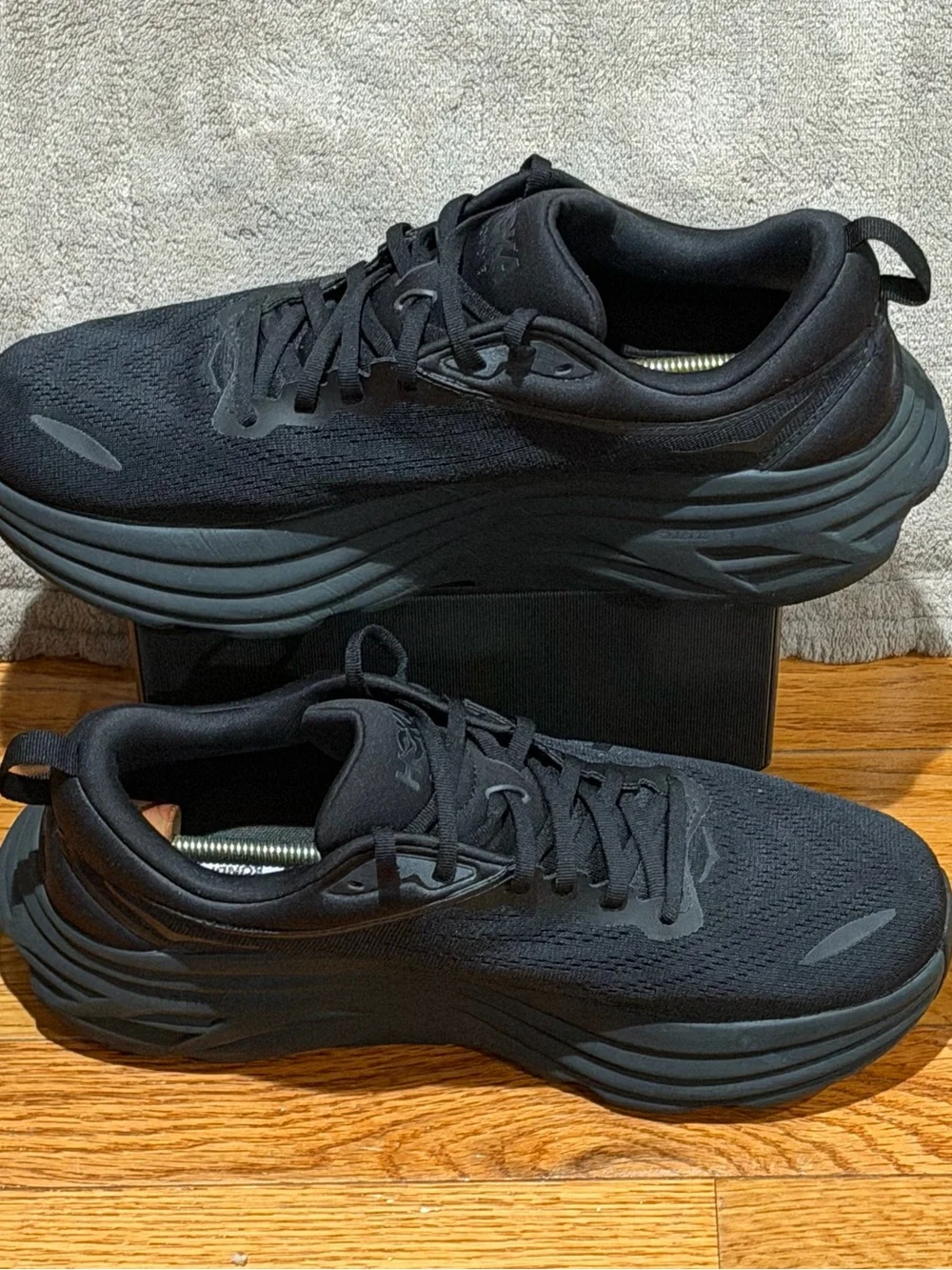 HOKA One One Bondi 8 Men’s 11.5 D Black Running Shoes Sneakers 1123202 BBLC